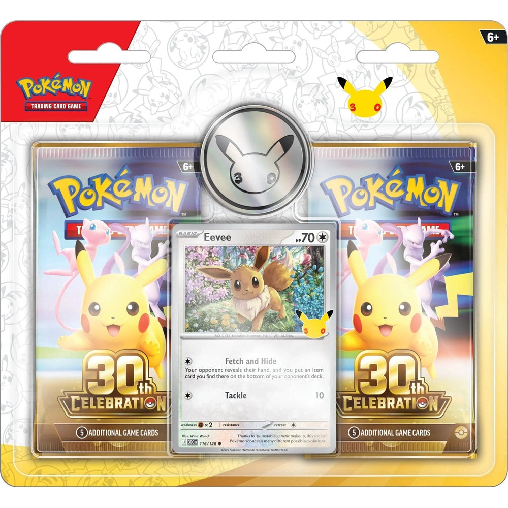 Pokemon 30th Celebration 2-Pack Blister med Eevee