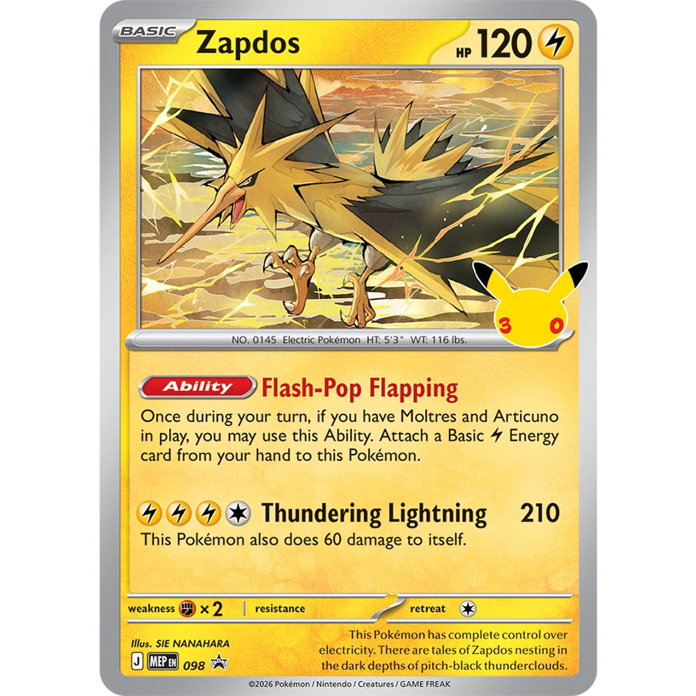 Foil-promokort fra Pokemon 30th Celebration Poster Collection