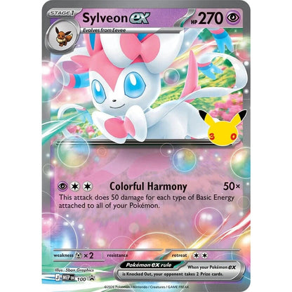 Sylveon ex foil-promokort fra Pokemon 30th Celebration